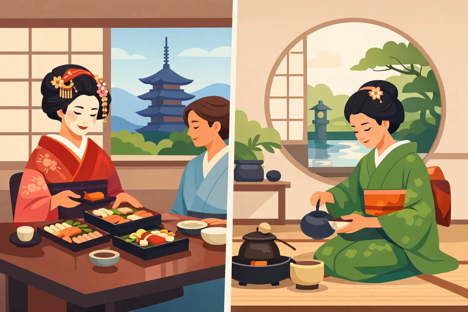 Geisha Lunch Versus Tea Ceremony in Kyoto