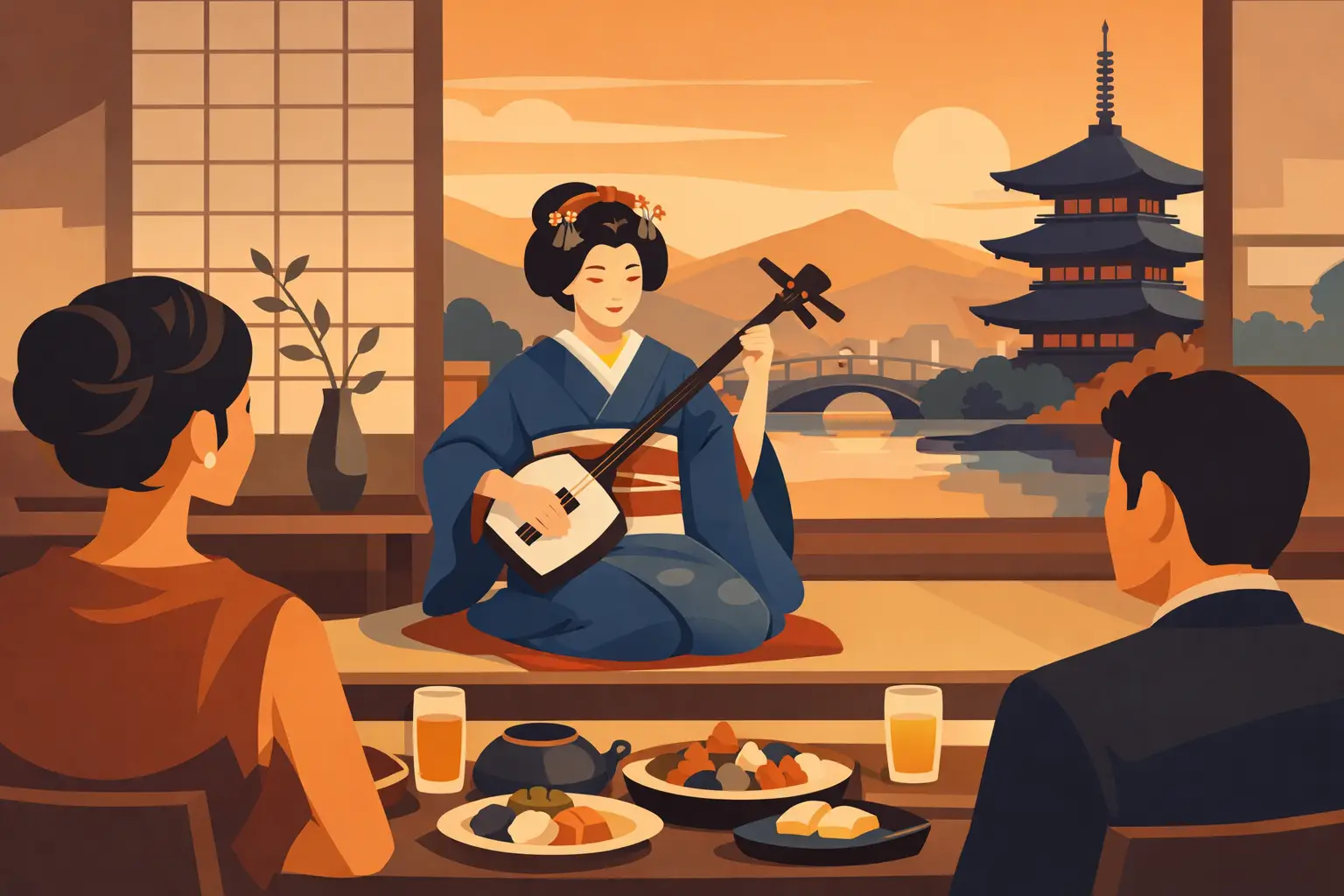Shamisen Performance With Dinner Kyoto