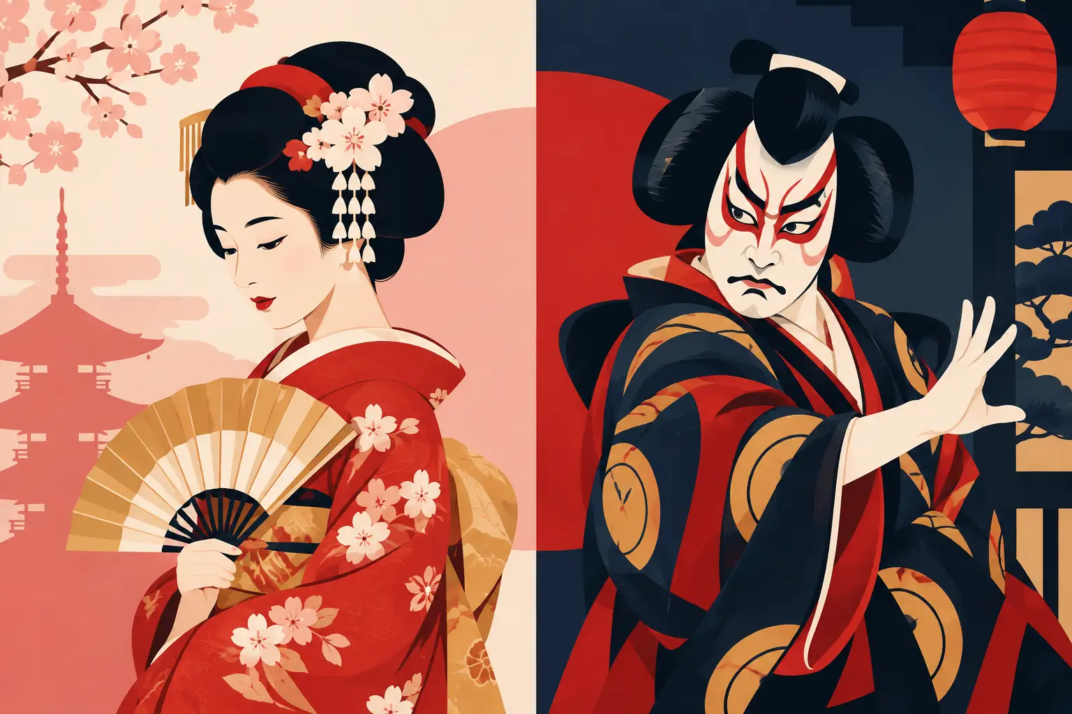 Geisha Entertainment Versus Kabuki Show